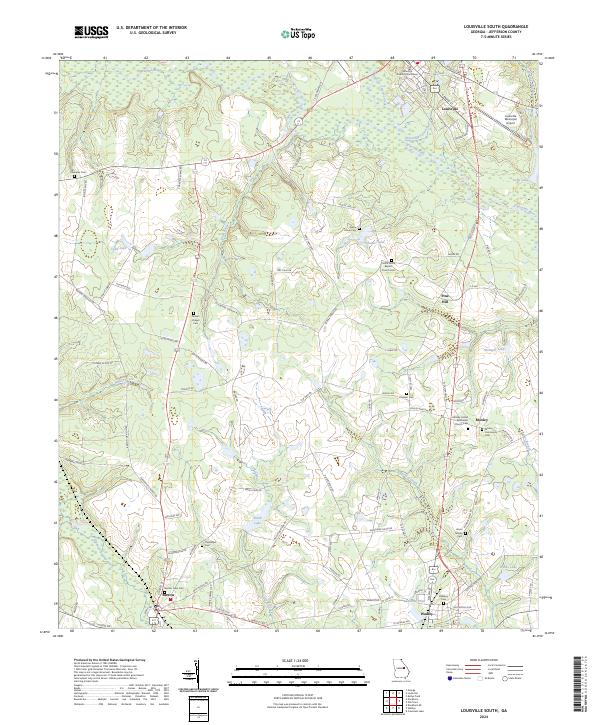 Louisville South topographic map thumbnail