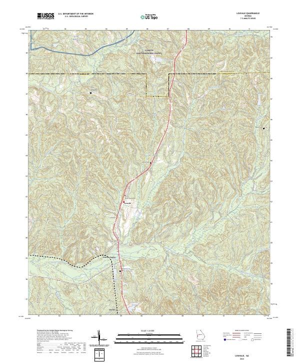 Louvale topographic map thumbnail