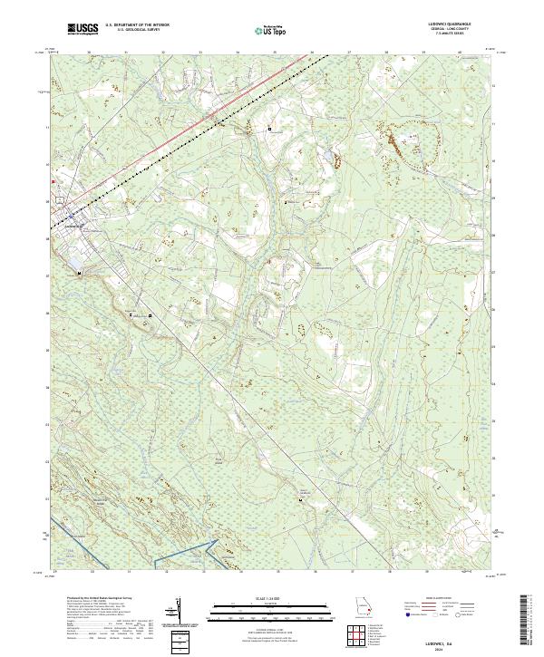 Ludowici 2024 topographic map thumbnail