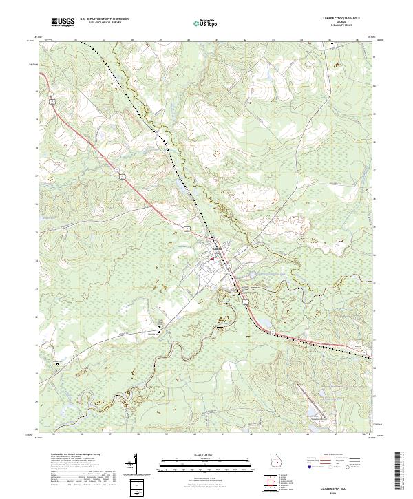 Lumber City 2024 topographic map thumbnail