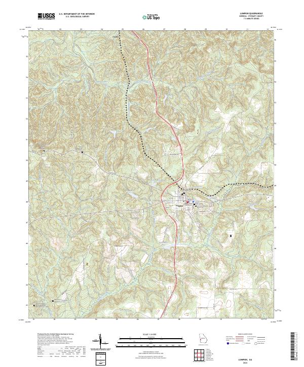 Lumpkin topographic map thumbnail
