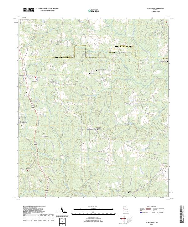 Luthersville topographic map thumbnail