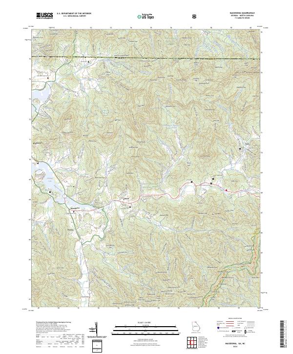 Macedonia topographic map thumbnail