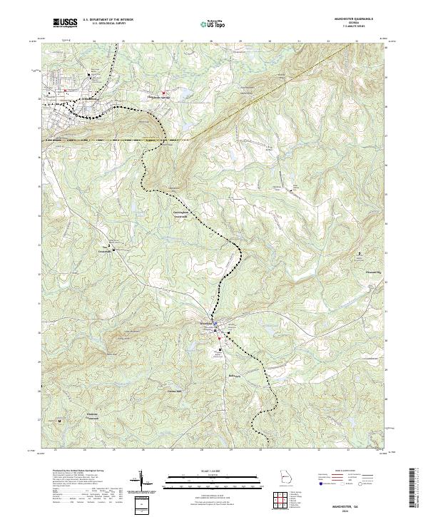 Manchester topographic map thumbnail