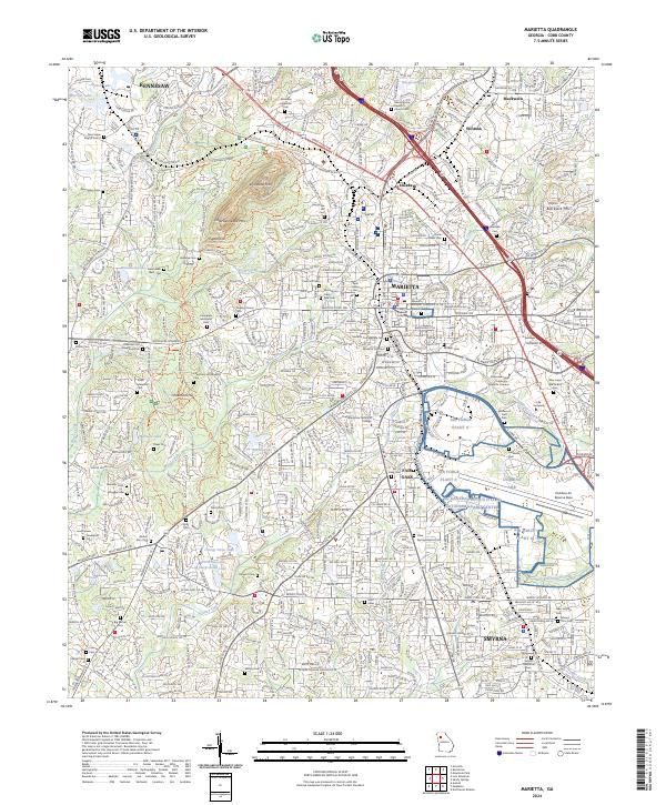 Marietta 2024 topographic map thumbnail