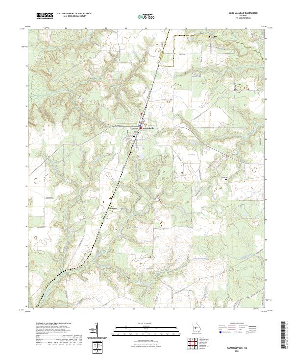 Marshallville topographic map thumbnail