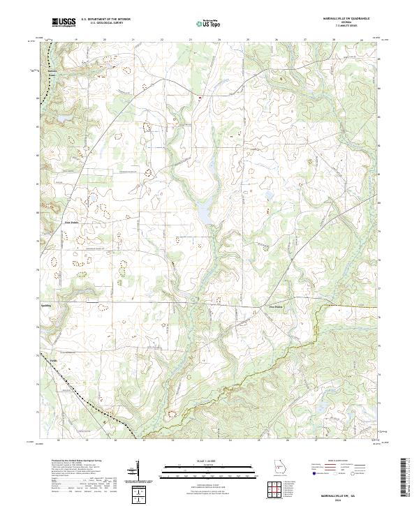 Marshallville SW topographic map thumbnail