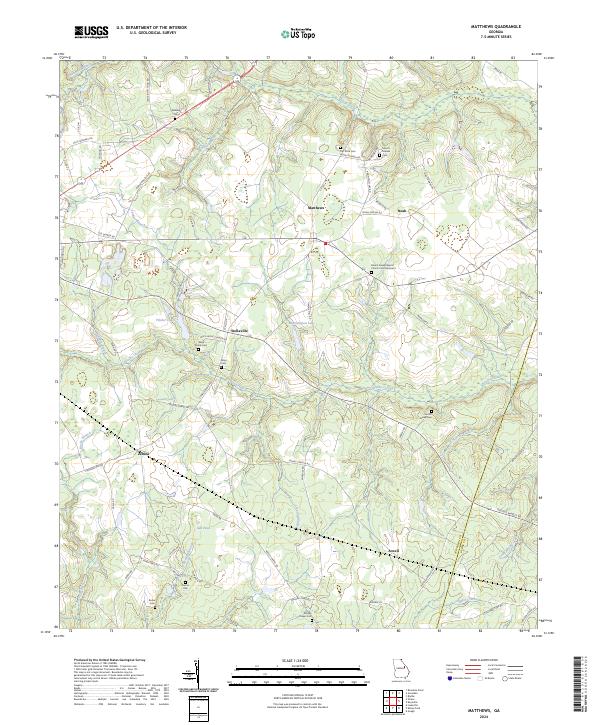 Matthews topographic map thumbnail