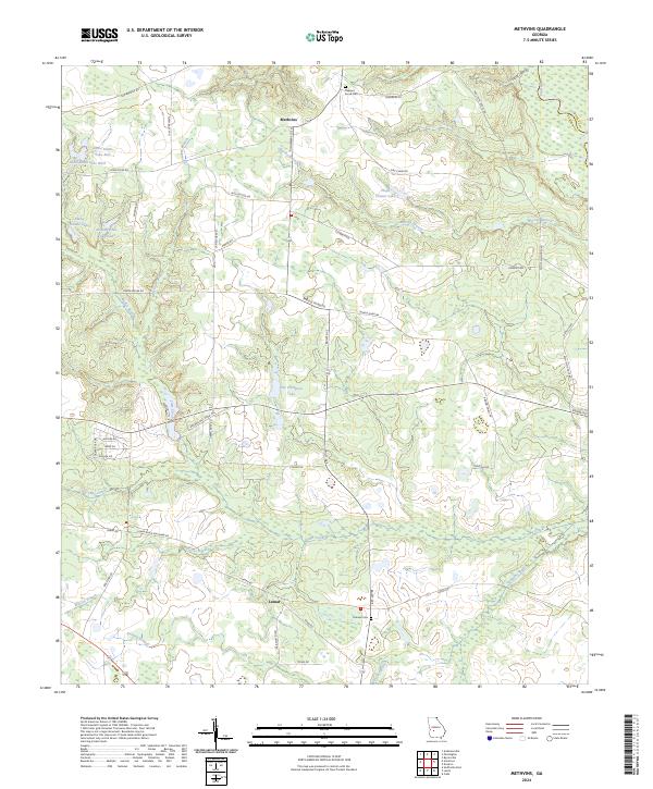 Methvins topographic map thumbnail