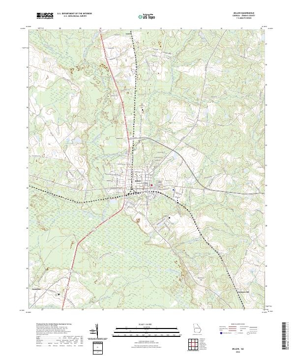 Millen topographic map thumbnail