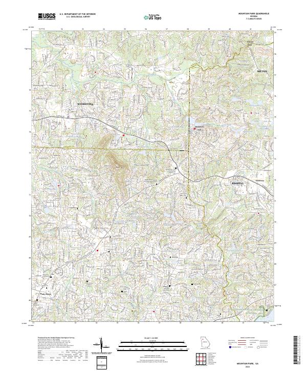 Mountain Park topographic map thumbnail