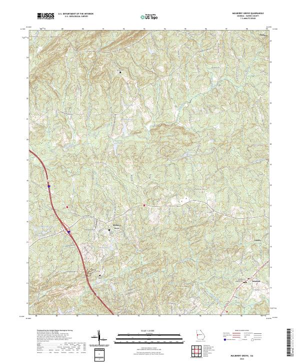 Mulberry Grove topographic map thumbnail