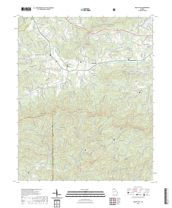 Mulky Gap 2024 topographic map thumbnail