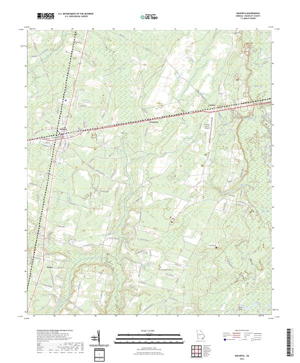 Nahunta topographic map thumbnail