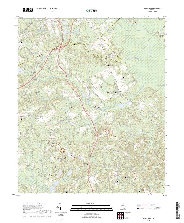 Napier Pond 2024 topographic map thumbnail