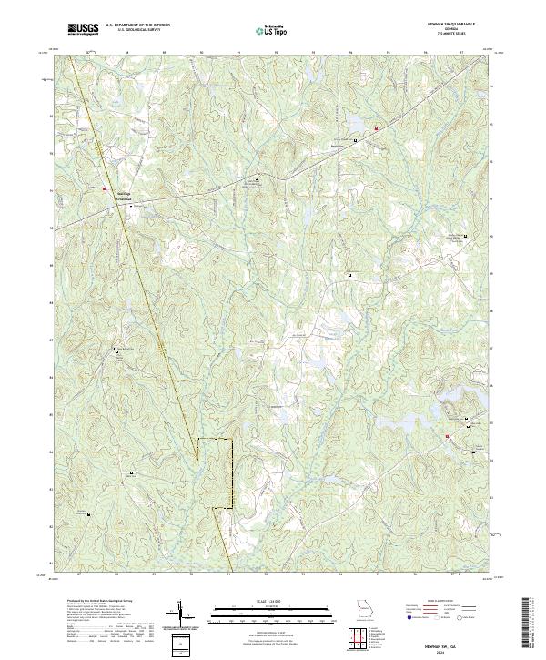 Newnan SW topographic map thumbnail