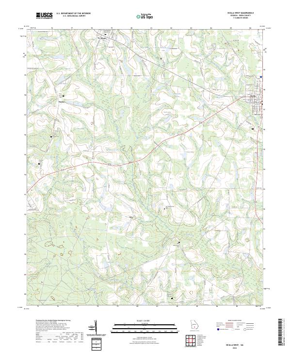 Ocilla West 2024 topographic map thumbnail