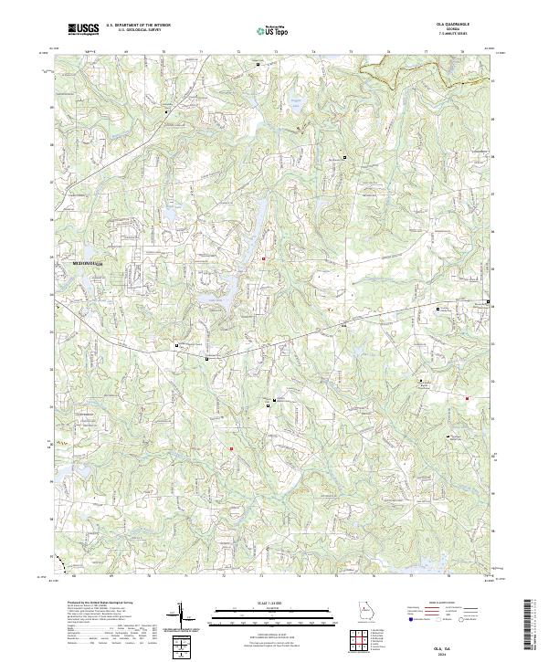 Ola topographic map thumbnail