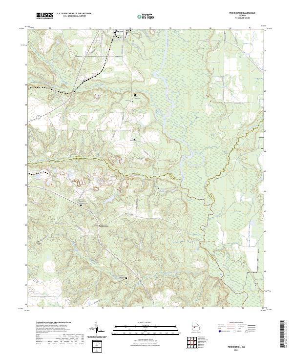 Pennington 2024 topographic map thumbnail