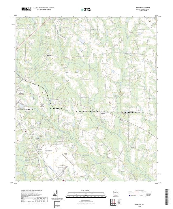 Pineboro 2024 topographic map thumbnail