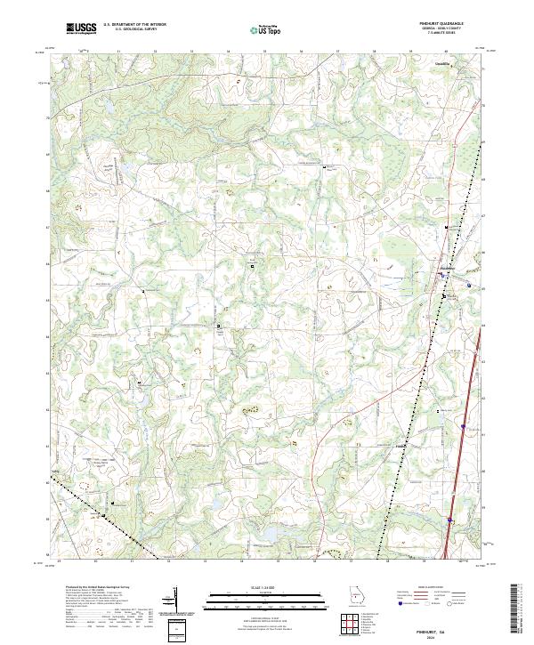 Pinehurst 2024 topographic map thumbnail