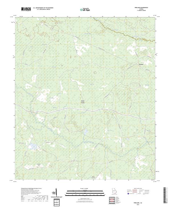 Pineland 2024 topographic map thumbnail