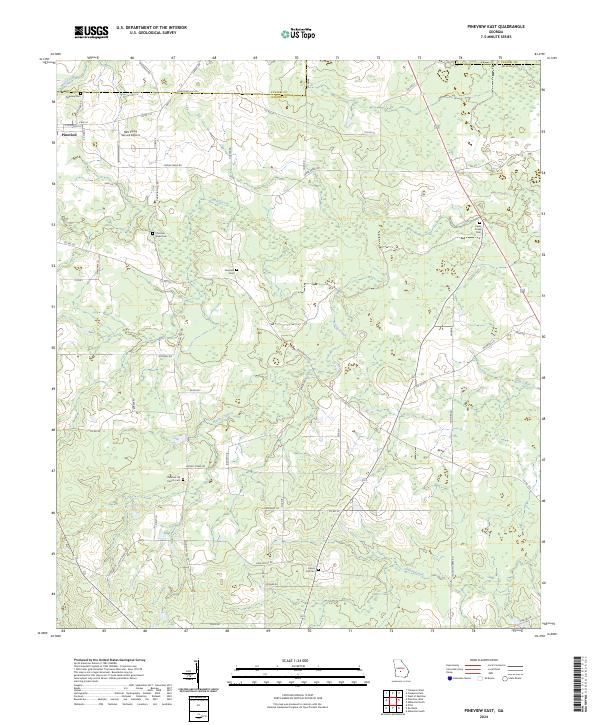Pineview East 2024 topographic map thumbnail