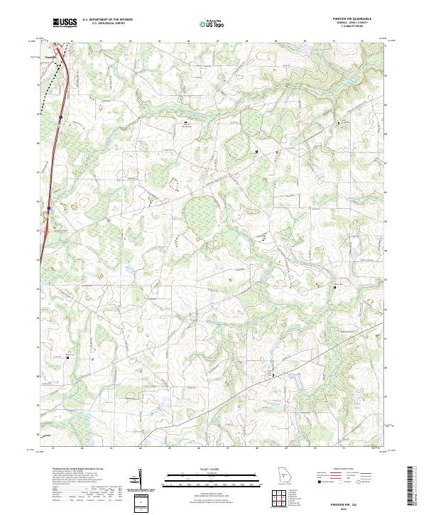 Pineview NW 2024 topographic map thumbnail