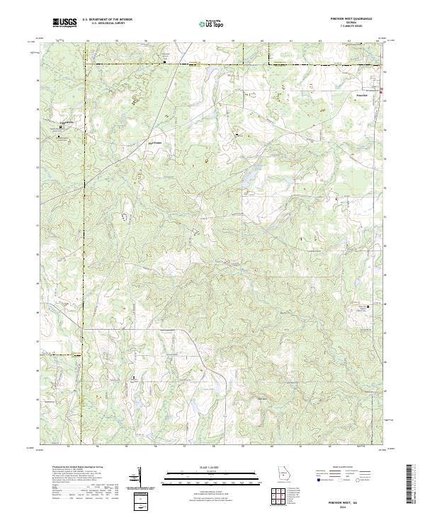 Pineview West 2024 topographic map thumbnail