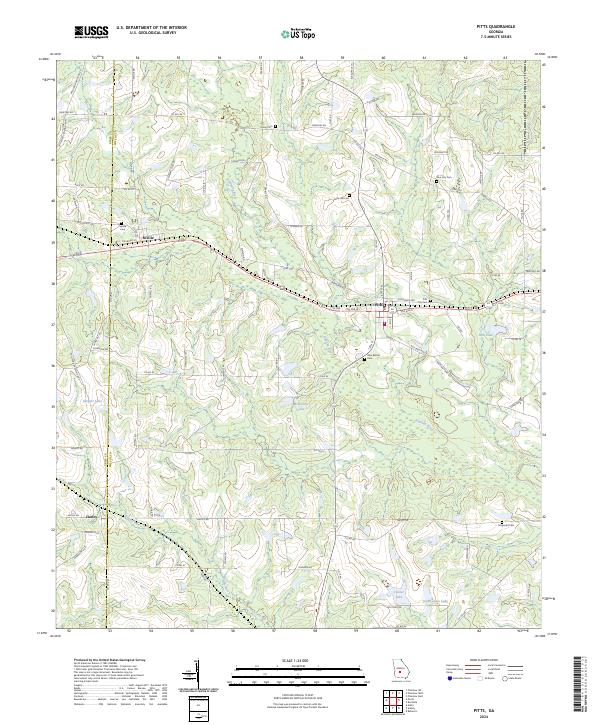 Pitts topographic map thumbnail
