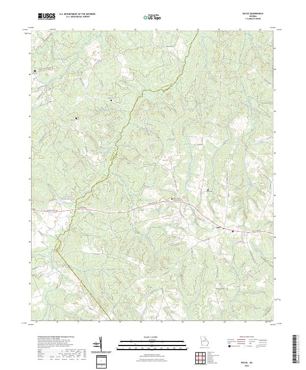 Rayle topographic map thumbnail