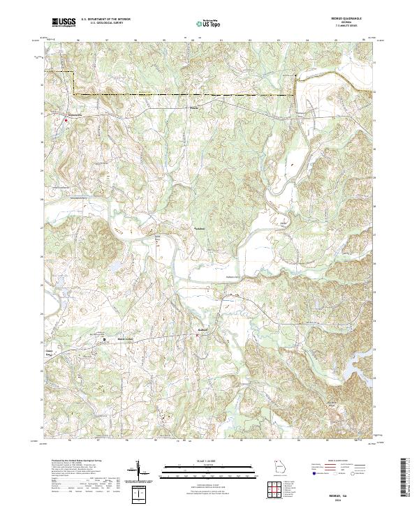 Redbud topographic map thumbnail