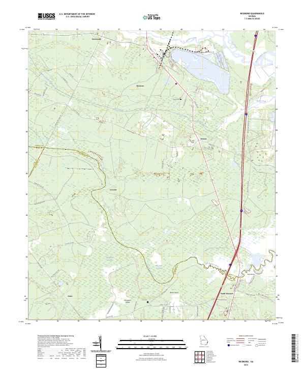 Riceboro 2024 topographic map thumbnail