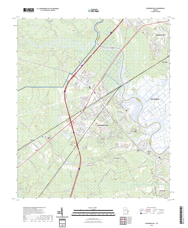 Richmond Hill 2024 topographic map thumbnail