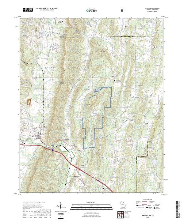 Ringgold topographic map thumbnail
