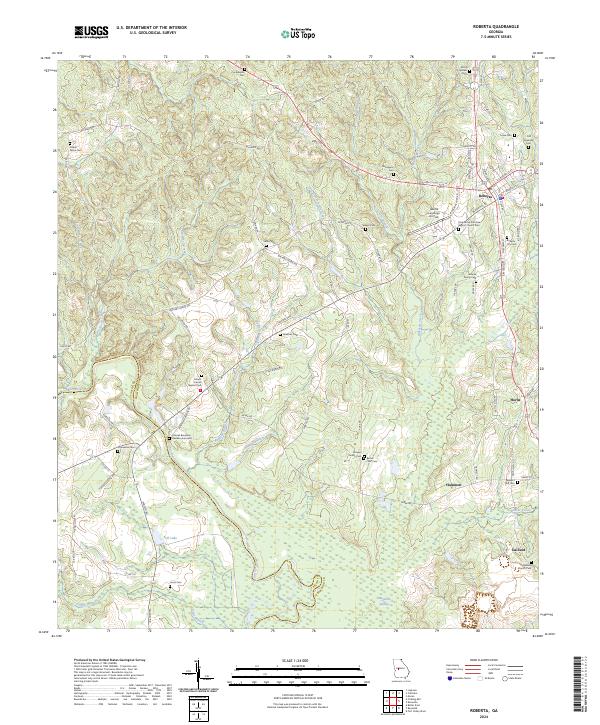 Roberta topographic map thumbnail