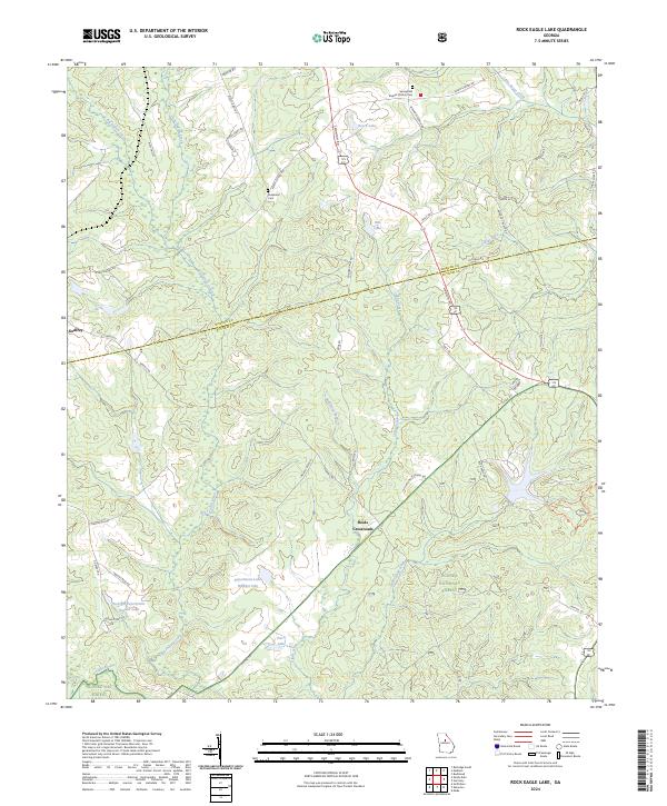 Rock Eagle Lake topographic map thumbnail