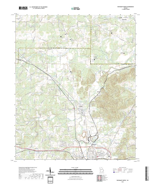 Rockmart North topographic map thumbnail