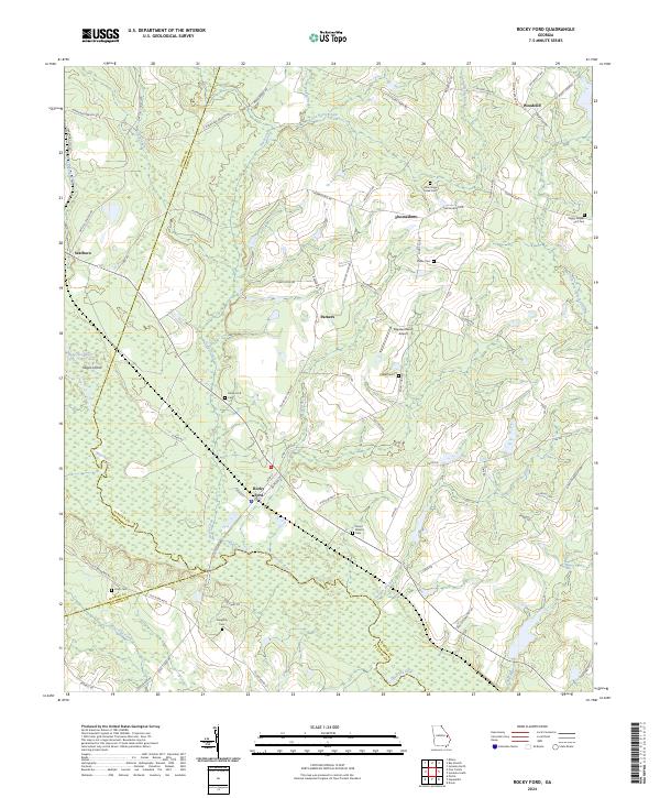 Rocky Ford topographic map thumbnail