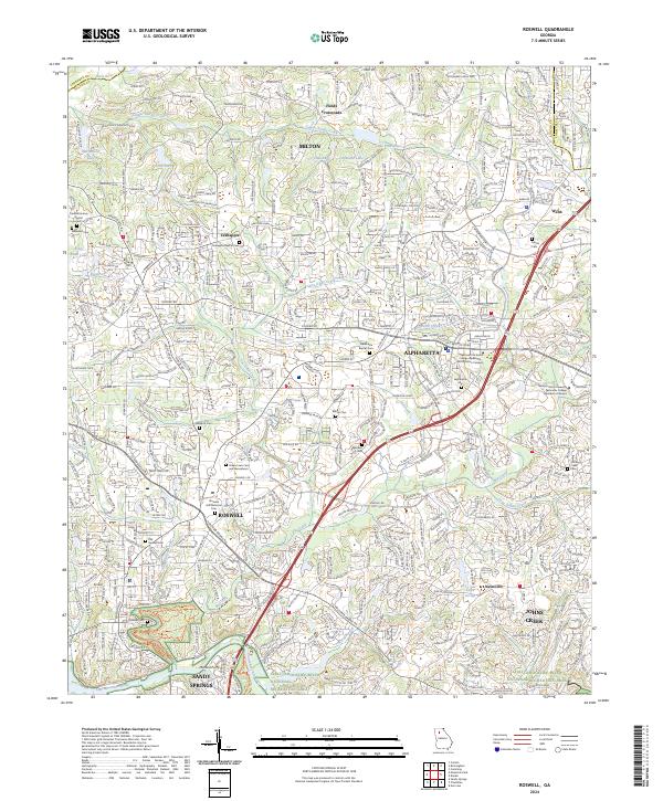 Roswell 2024 topographic map thumbnail