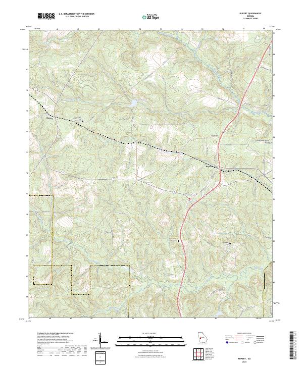 Rupert topographic map thumbnail