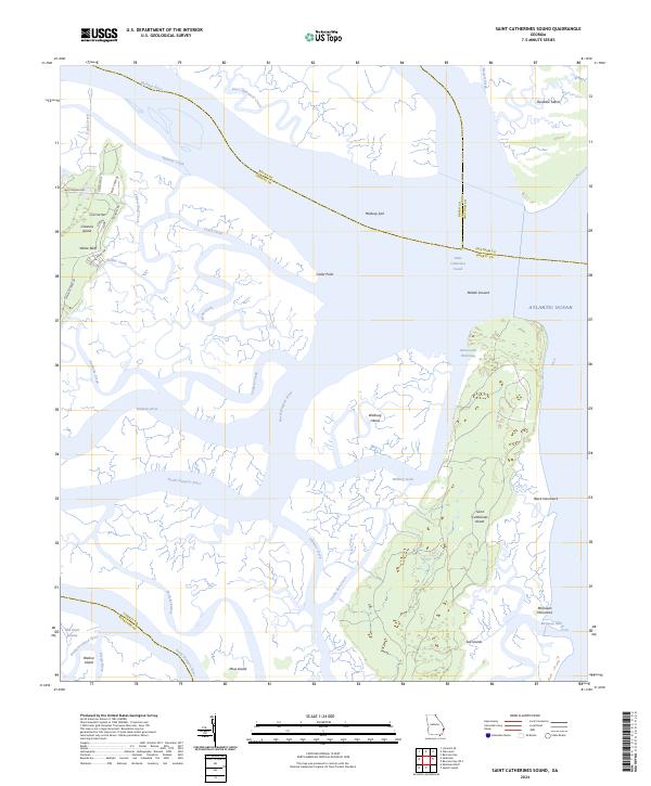Saint Catherines Sound topographic map thumbnail