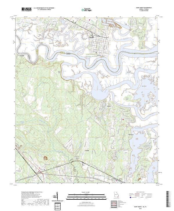 Saint Marys topographic map thumbnail