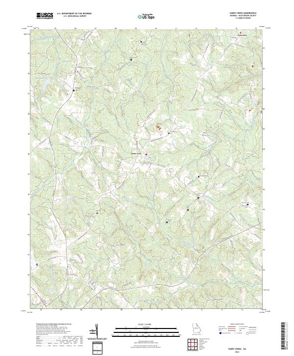 Sandy Cross 2024 topographic map thumbnail