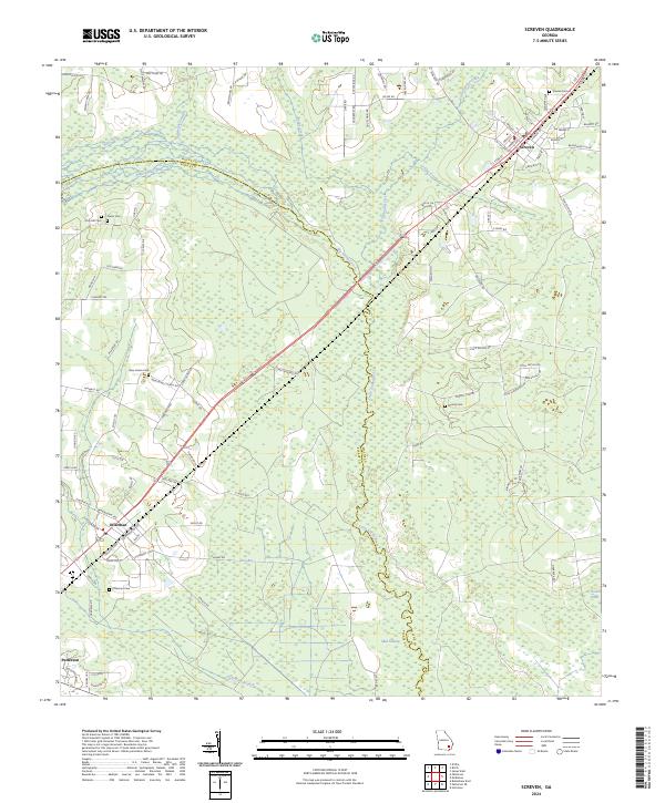 Screven 2024 topographic map thumbnail