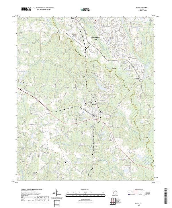 Senoia 2024 topographic map thumbnail