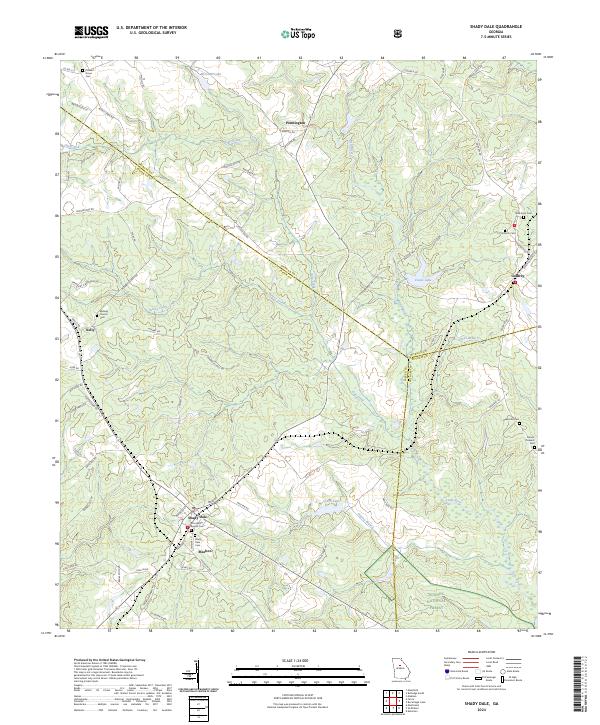 Shady Dale 2024 topographic map thumbnail