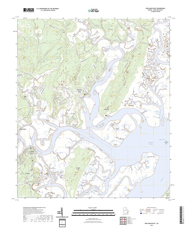 Shellman Bluff 2024 topographic map thumbnail