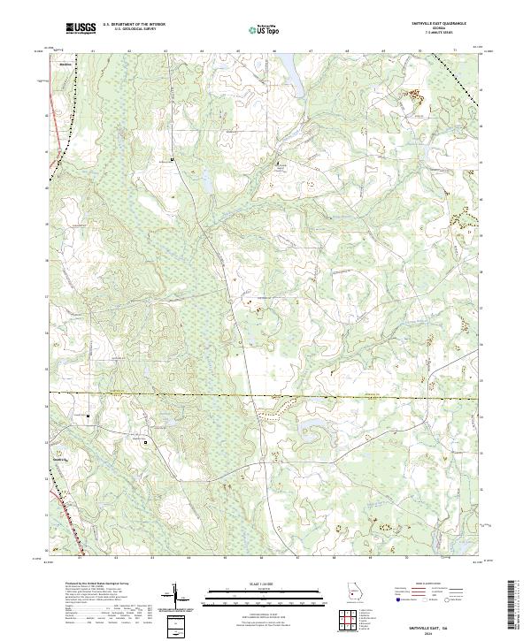 Smithville East 2024 topographic map thumbnail