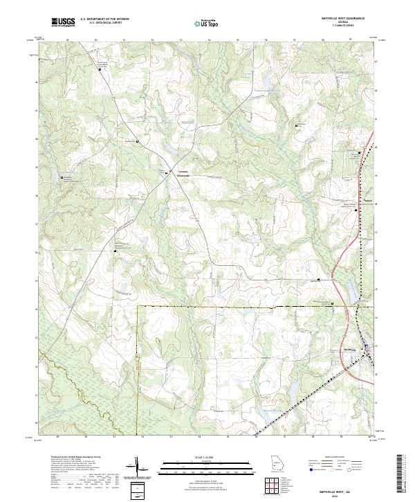 Smithville West topographic map thumbnail